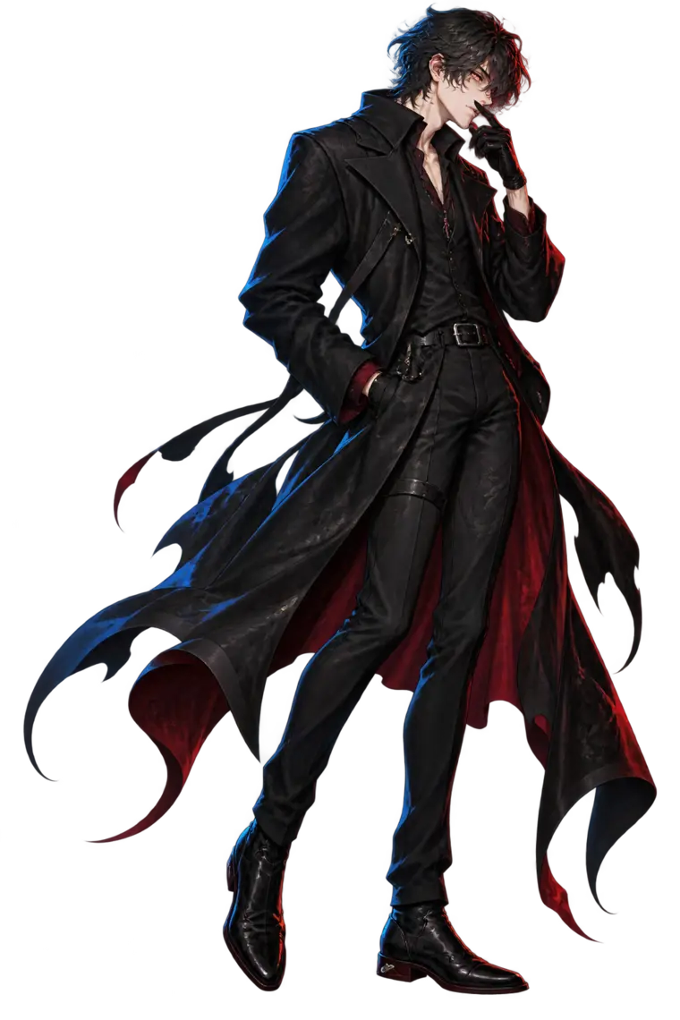 Original illustrated dramatic antagonist